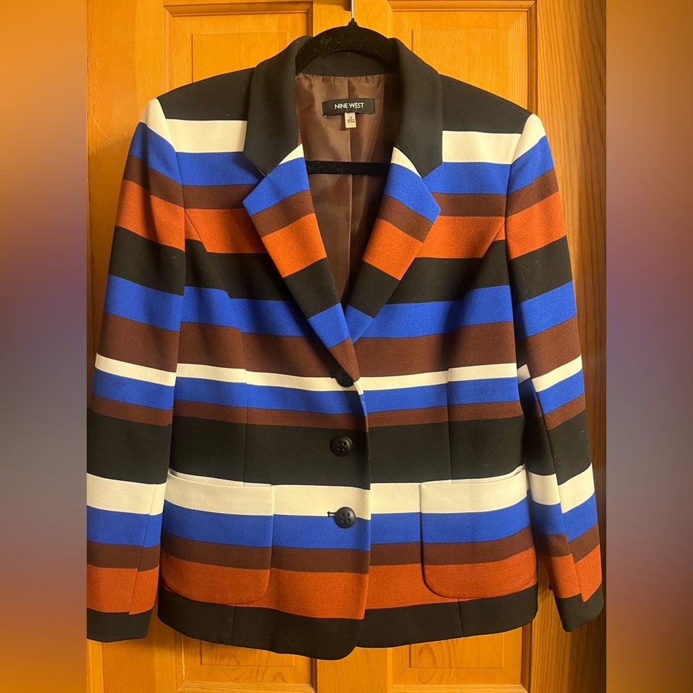 Nine West Striped Blazer Size 10